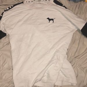 White Long Sleeve VS Pink shirt